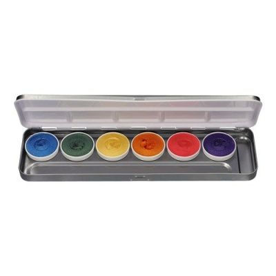 Aqua face- and bodypaint Summer Festival palet (6 colors)