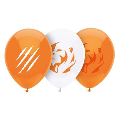 Balloons orange lion (Ø30cm, 8pcs)