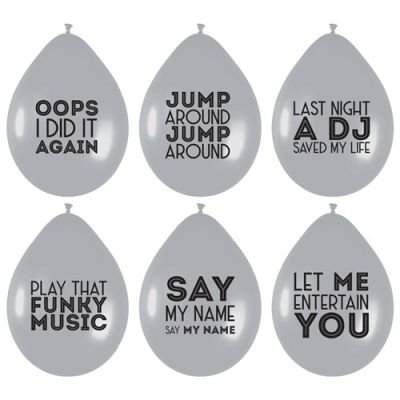 Balloons song quotes (Ø30cm, 6pcs)