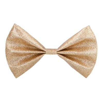 Bowtie glitter gold