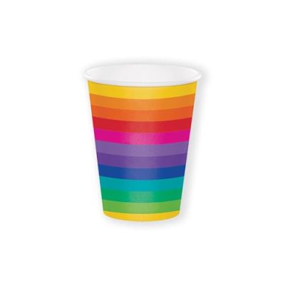 Cups rainbow (266ml, 8pcs)