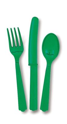 Cutlery emerald green (18pcs)