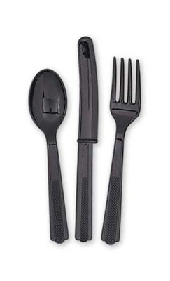 Cutlery midnight black (18pcs)