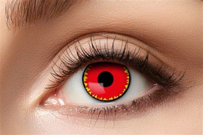 Demonic red monthly lenses