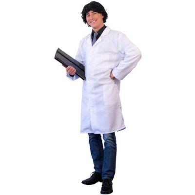 Doctors coat deluxe white (M)