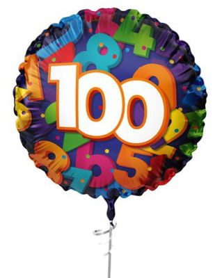 Foilballoon ’’100’’ (45cm)