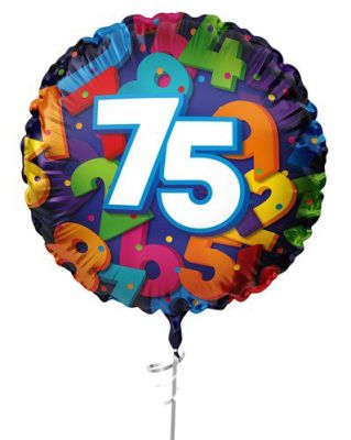 Foilballoon ’’75’’ (45cm)