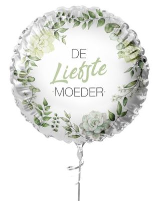 Foilballoon ’De liefste moeder’ (Ø45cm)