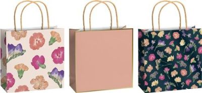 Gift bags Flower (FSC, 3st, 20x8x20cm)