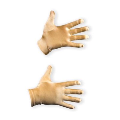 Gloves gold satin deluxe (20cm)