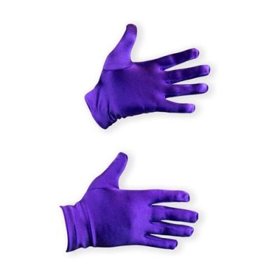 Gloves purple satin deluxe (20cm)