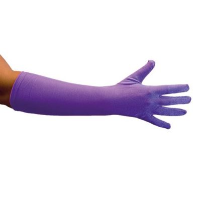 Gloves purple satin deluxe (40cm)