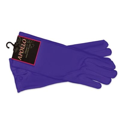 Gloves purple snap fastener deluxe (sz L)