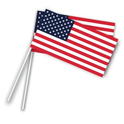 Hand flags USA 