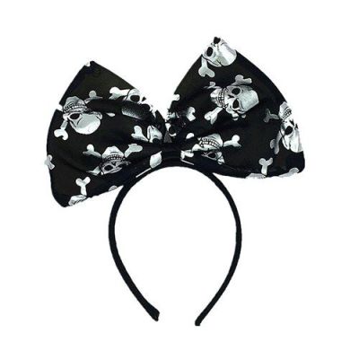 Headband with skull bow