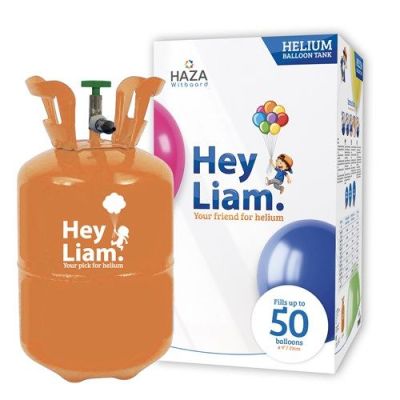 Helium cylinder for 50 balloons Hey, Liam.