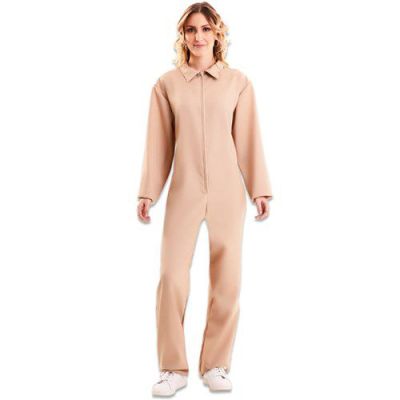 Jumpsuit beige adult costume (S)