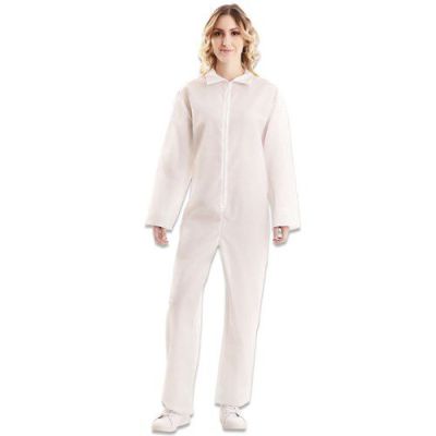 Jumpsuit white adult costume (S)