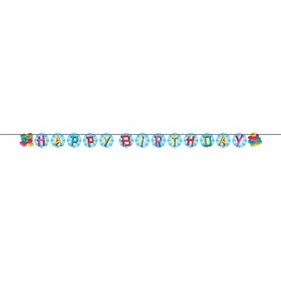 Letter garland ’Happy Birthday’ block bash (15x295cm)