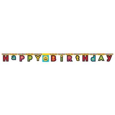 Letter garland ’Happy birthday’ emojions (223cm)