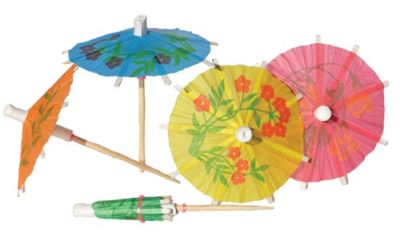 Party picks parasol assorted (12pcs)