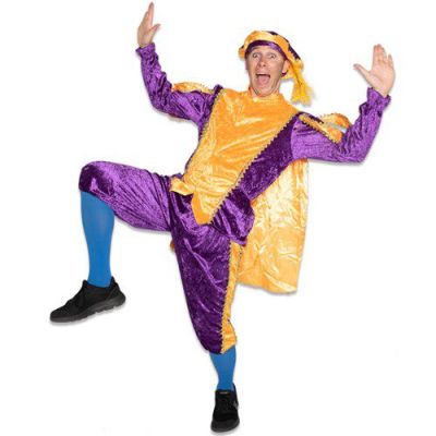 ’Piet’ velvet with cape purple/yellow (XXL)