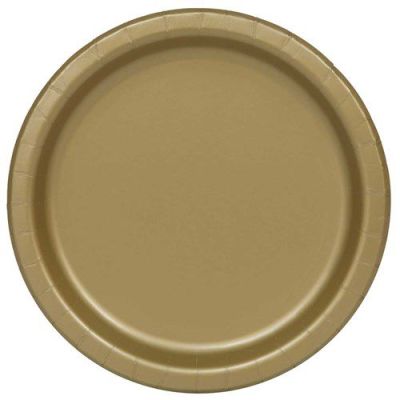 Plates gold (Ø23cm, 16pcs)