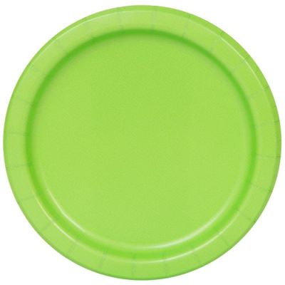 Plates lime green (Ø18cm, 8pcs)