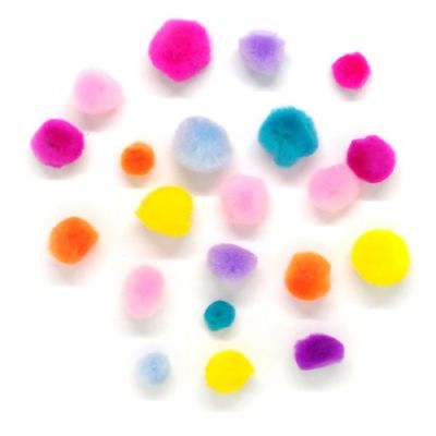 Pompoms bright multicolor Create-it (75pcs)