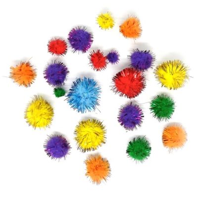 Pompoms glitter multicolor Create-it (78pcs)