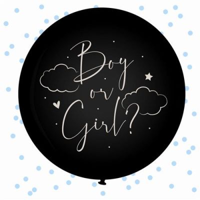 Reveal balloon blue Baby balloons gender reveal (Ø61cm)	