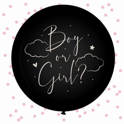 Reveal balloon pink Baby balloons gender reveal (Ø61cm)