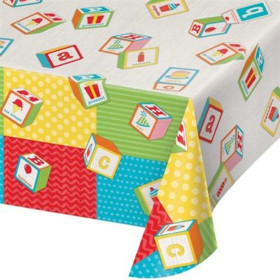 Tablecloth ABC birthday (137x259cm)