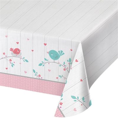 Tablecloth hello baby girl (137x259cm)