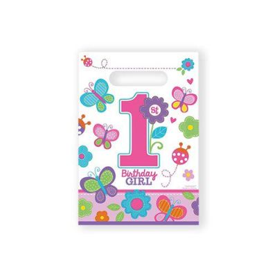 Party bags 1st birthday girl (8pcs)