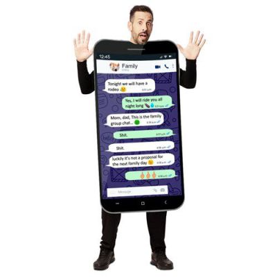 Whatsapp message english male costume (M/L)